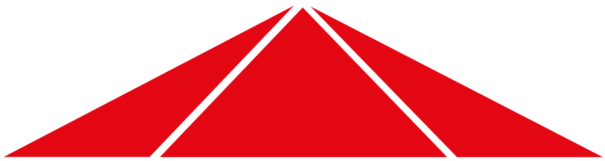 Logo der ALL Dachprofile GmbH: ein rotes Dach aus drei Teilen